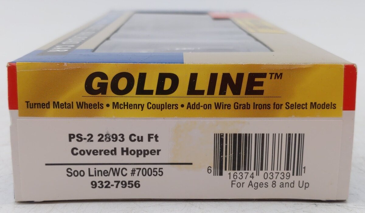 Walthers 932-7956 HO Scale Soo Line/WC PS-2 2893 Cu Ft Covered Hopper #70055
