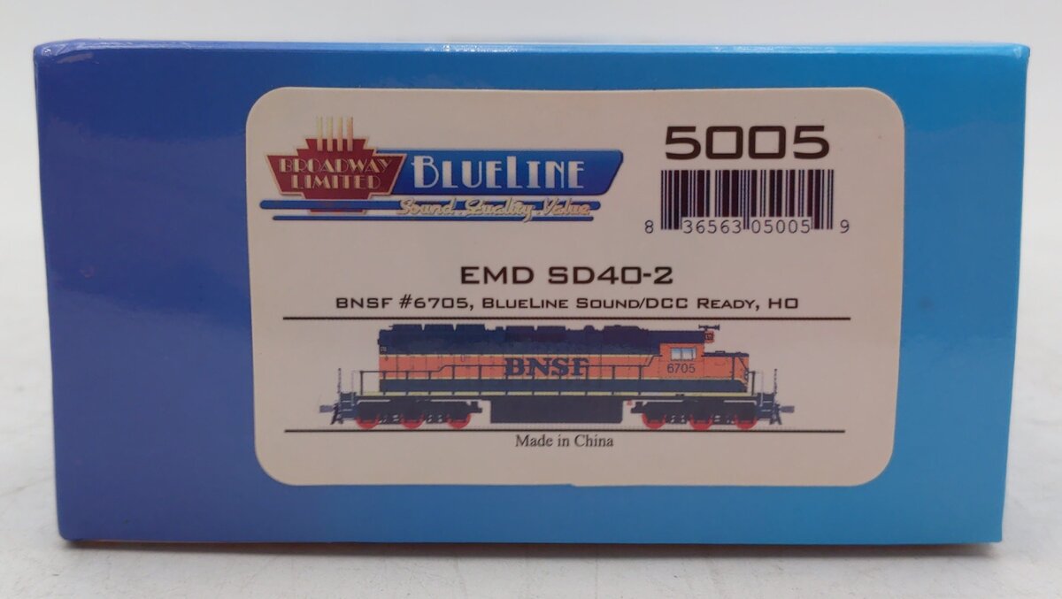 Broadway Limited 5005 HO Burlington Northern EMD SD40-2 Diesel Locomotive #6705
