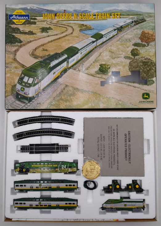 Athearn N Scale John Deere Diesel Passenger Train Set NIB