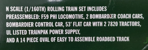 Athearn N Scale John Deere Diesel Passenger Train Set NIB
