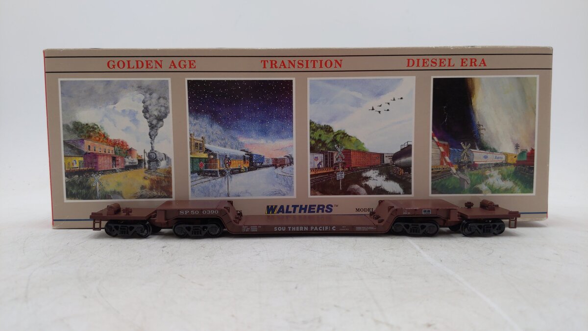 Walthers 932-5635 HO Southern Pacific 75' Depressed Center Four Truck Flat Car