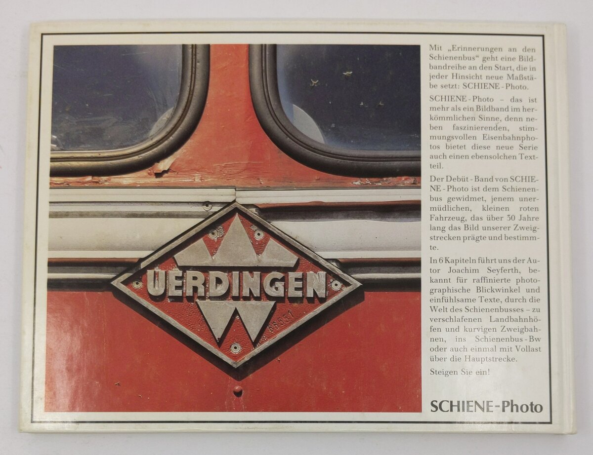 Erinnerungen an den Schienenbus. Hardcover Book By Joachim Seyferth EX