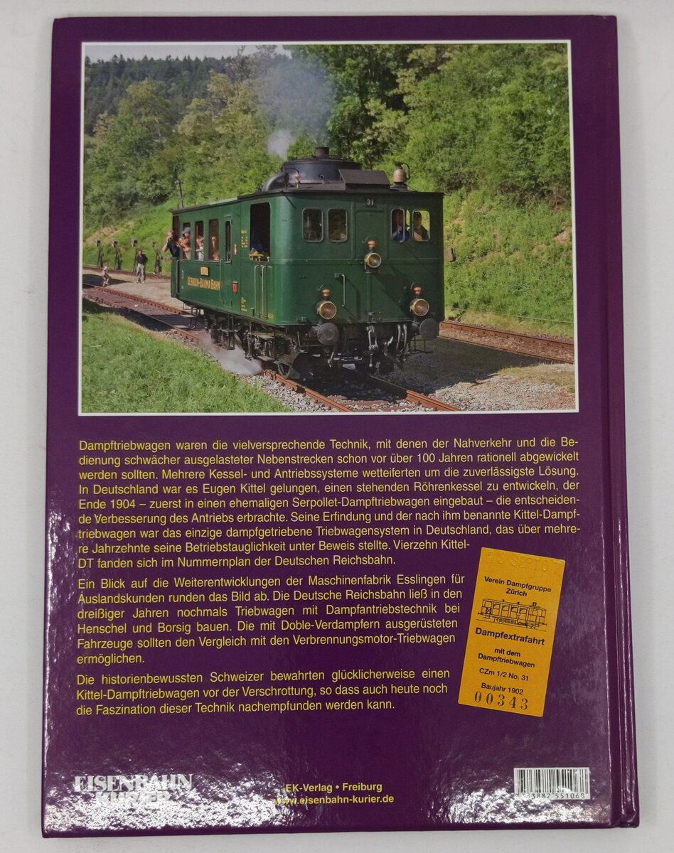 Kittel-Dampftriebwagen Hardcover Book By Werner Willhaus LN