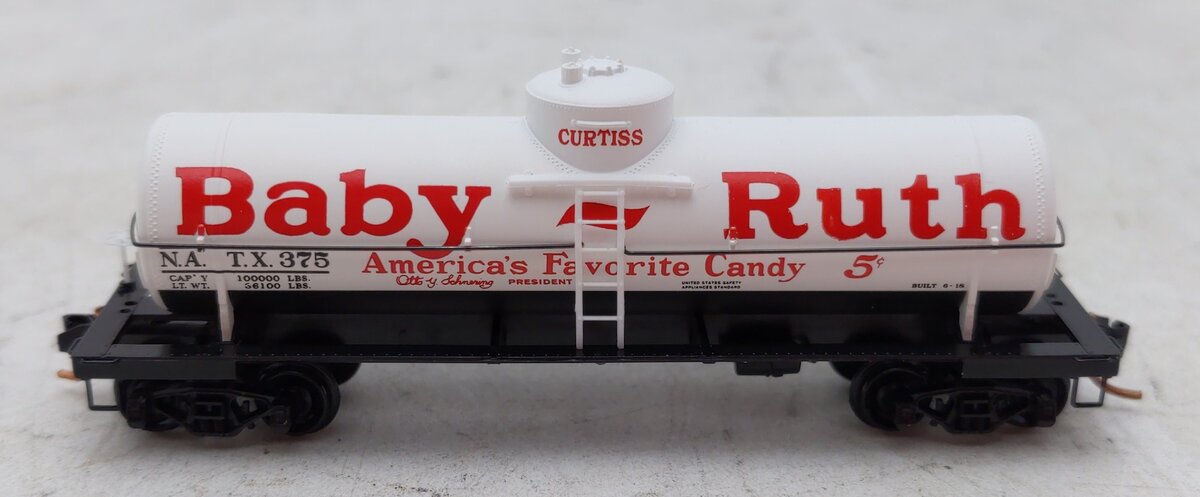 Micro-Trains 06500870 N Scale Nestlé Baby Ruth 39' Single Dome Tank Car #375