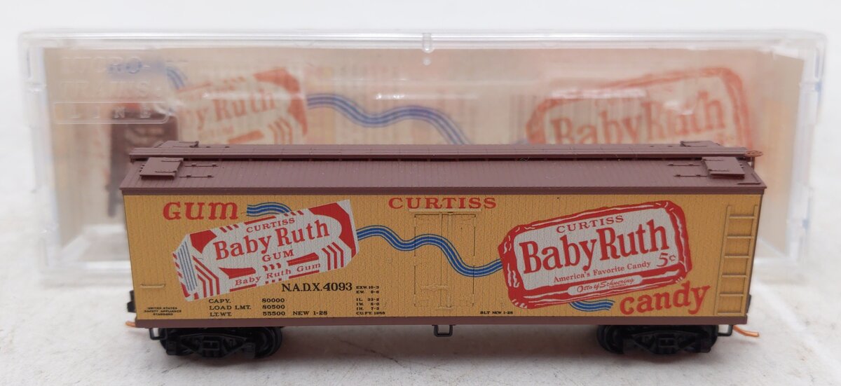 Micro-Trains 04900710 N Baby Ruth Candy 40' Double Sheathed Wood Reefer #4093