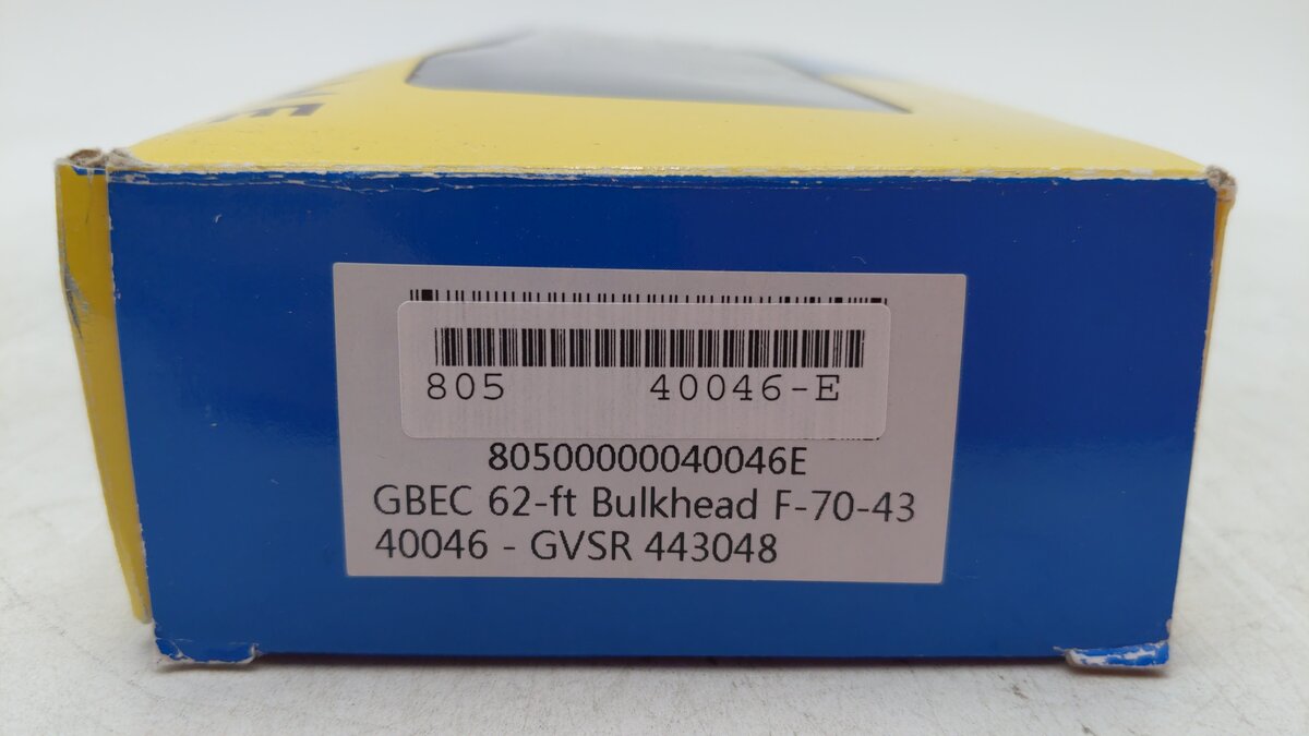 Wheels of Time 40046 HO GVSR 62 Ft Bulkhead Flatcar #443048