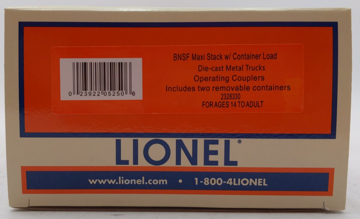 Lionel 2328330 O BNSF Maxi Stack with Container Load