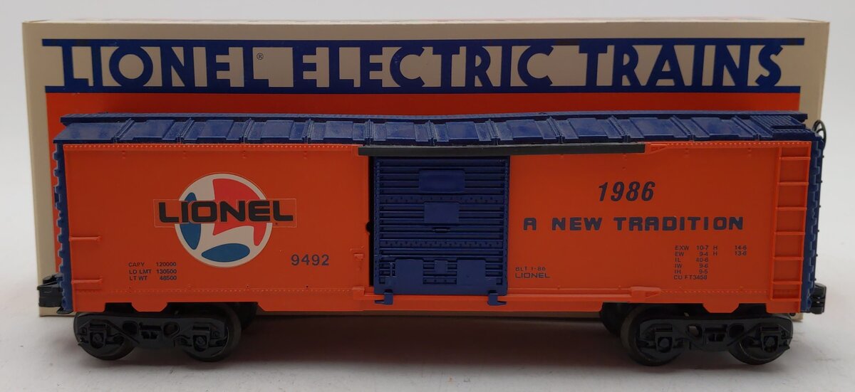 Lionel 6-9492 O Gauge Lionel Lines Orange/Blue Boxcar LN/Box