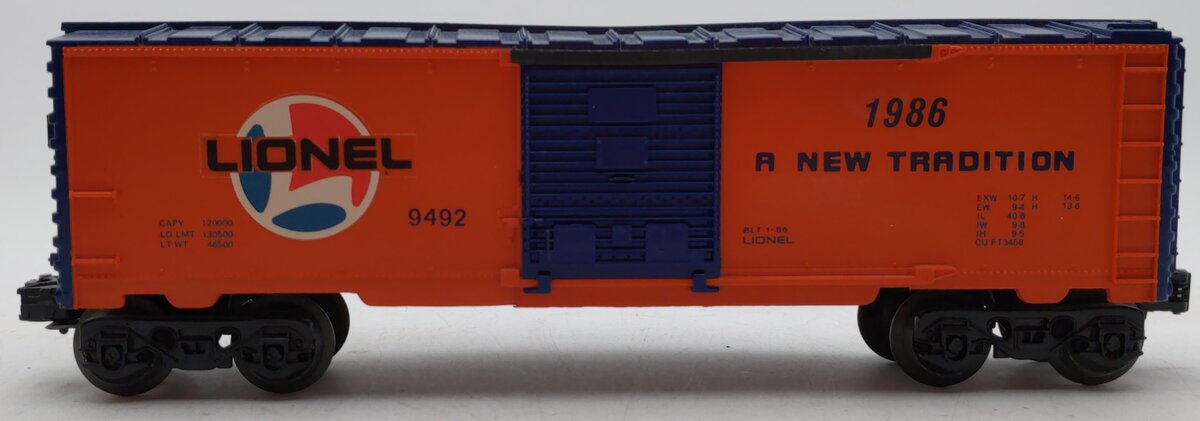 Lionel 6-9492 O Gauge Lionel Lines Orange/Blue Boxcar LN/Box
