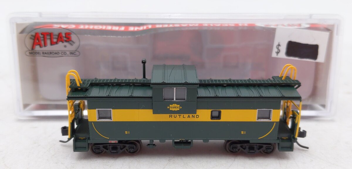 Atlas 50004133 N Rutland Extended Vision Caboose (Green/Yellow) #51