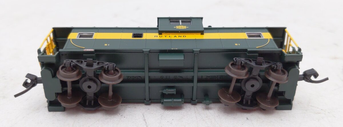 Atlas 50004133 N Rutland Extended Vision Caboose (Green/Yellow) #51