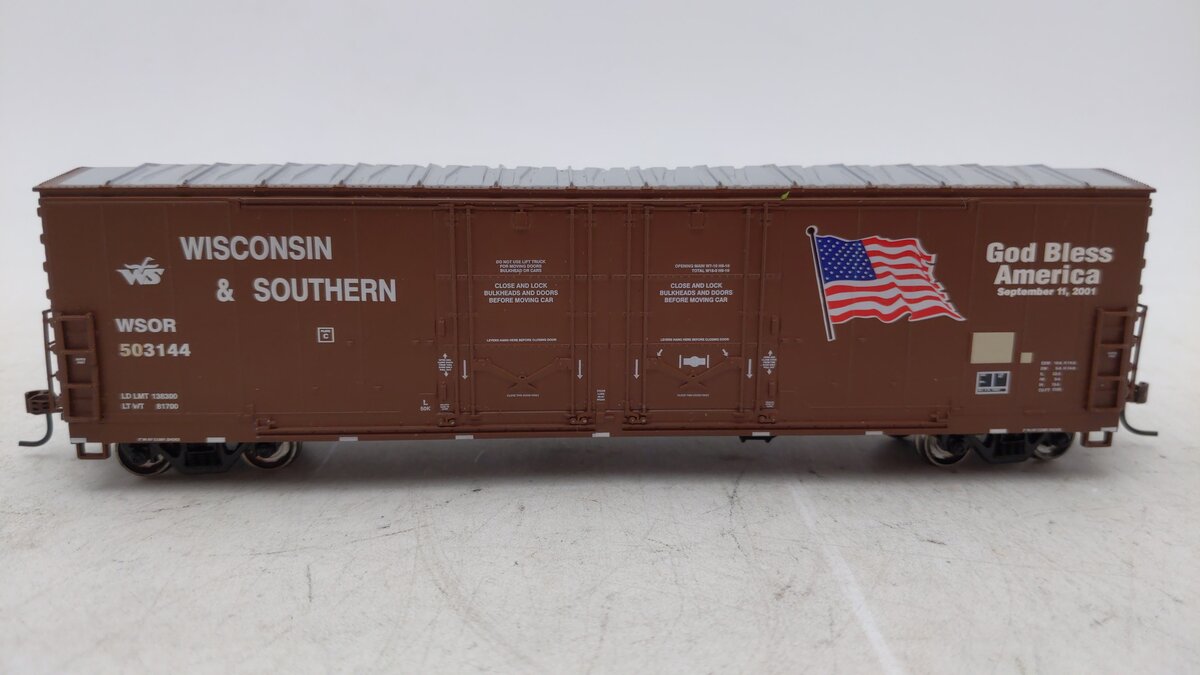 Athearn 96922 HO WSOR/Never Forget RTR 50' Double Door Plug Boxcar #503801