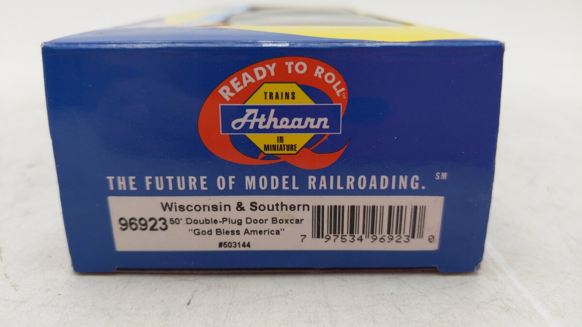 Athearn 96923 HO Scale Wisconsin & Southern 50' Double Door Plug Boxcar #503144 LN/Box