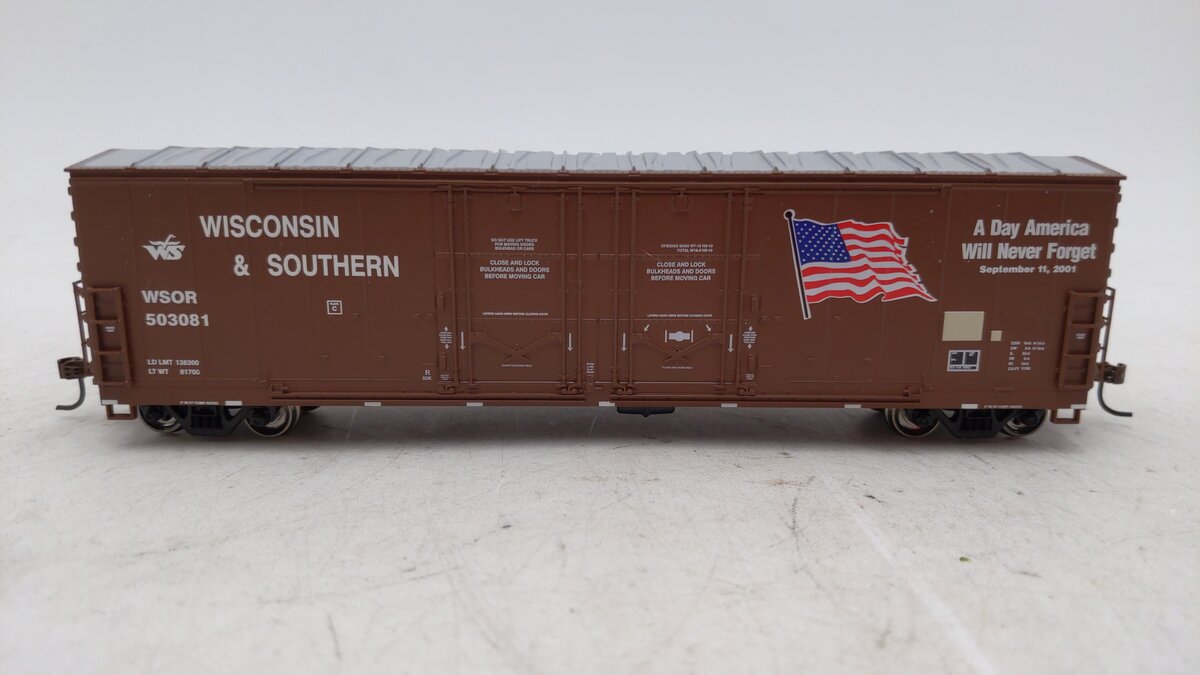 Athearn 96923 HO Scale Wisconsin & Southern 50' Double Door Plug Boxcar #503144 LN/Box