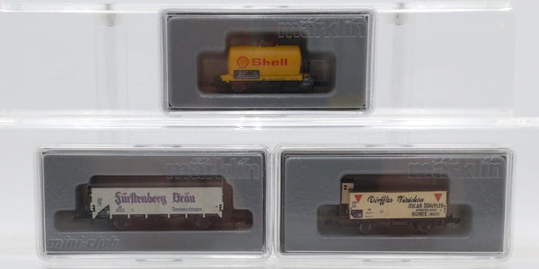 Marklin Assorted Z Scale Freight Cars [3] LN/Box – Trainz