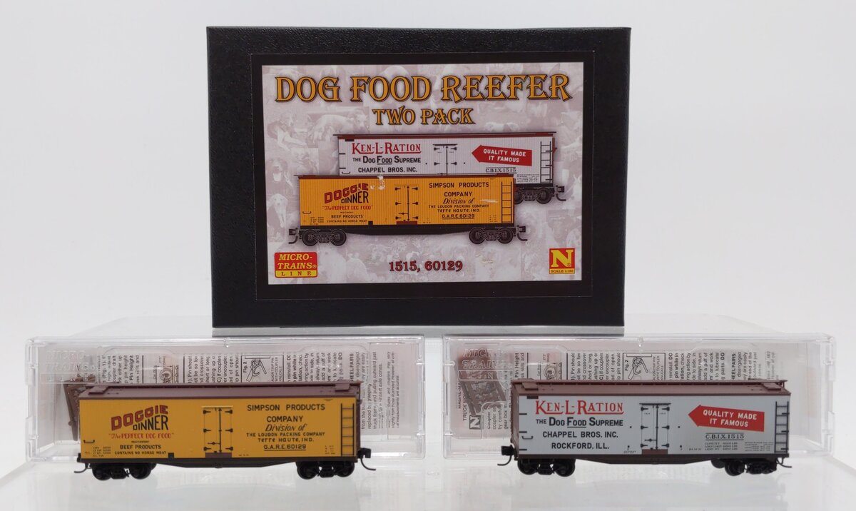 Micro-Trains 99302190 N Dog Food Reefer (Set of 2)