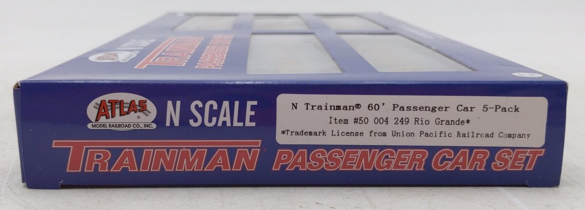 Atlas 50004249 N Rio Grande Trainman® ACF® 60' Passenger Cars (Pack of 5)