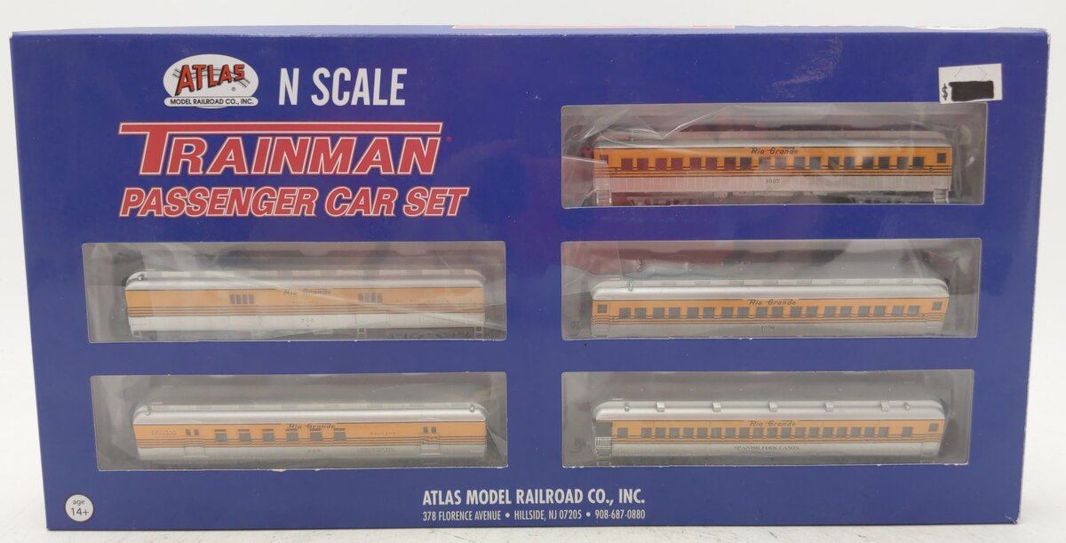 Atlas 50004249 N Rio Grande Trainman® ACF® 60' Passenger Cars (Pack of 5)