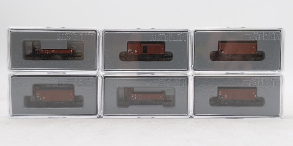 Marklin 86601 Z German Federal Railroad DB Era III Freight Set (Set of 6)