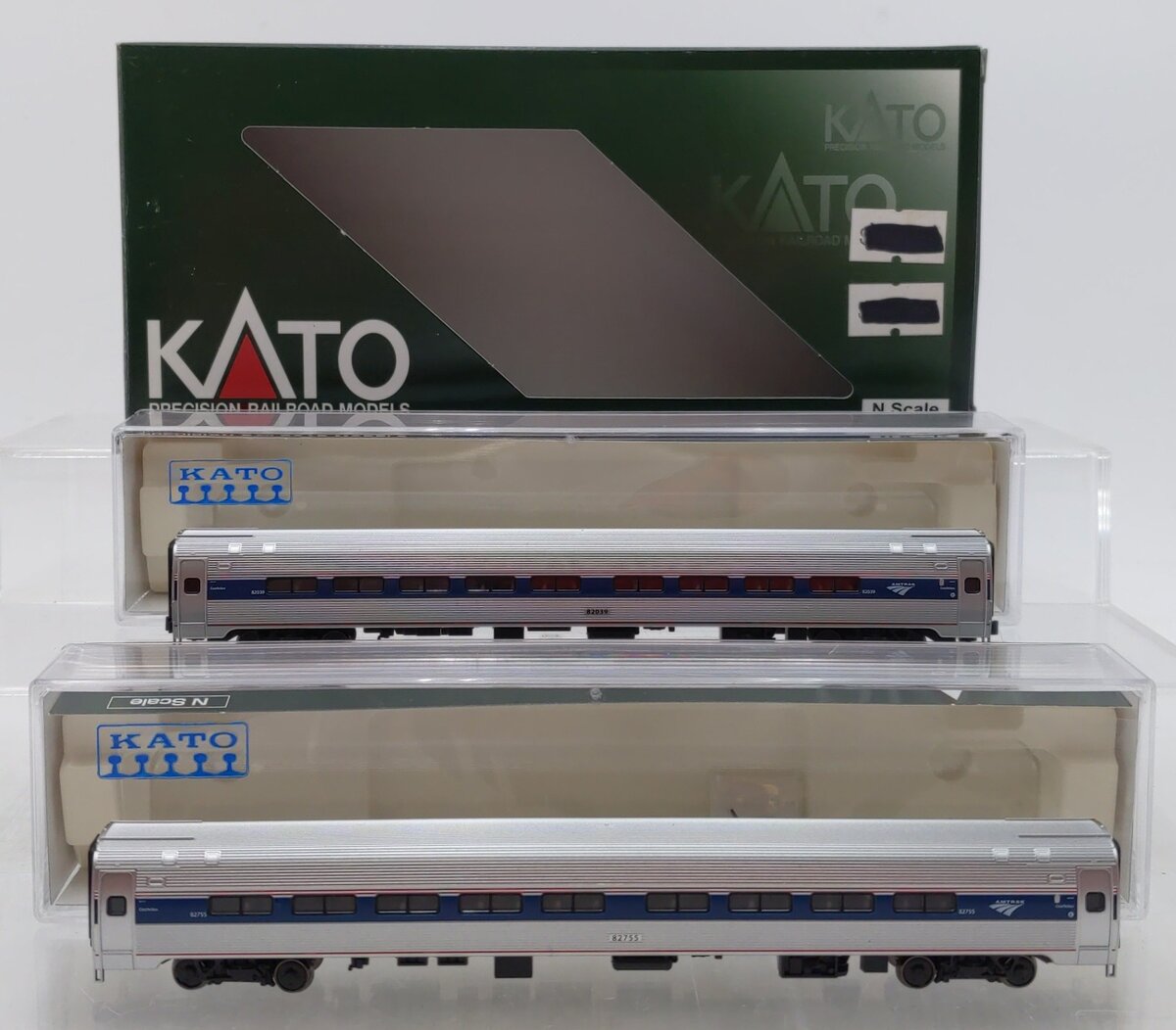 Kato 106-8002 N Amtrak Amfleet I Phase VI Coach Set A (Set of 2) LN/Box