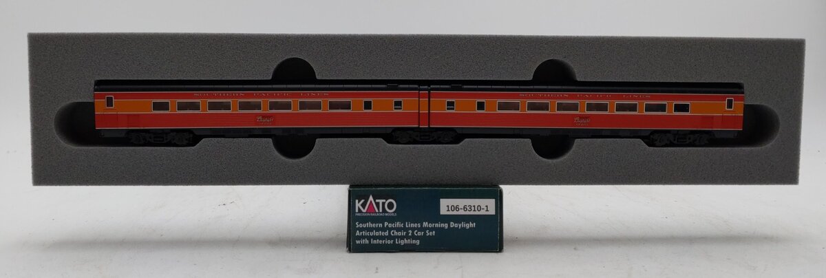 Kato 106-6310-1 N SP Lines Articulated Add-On Set w/Interior Lighting (Set of 2)
