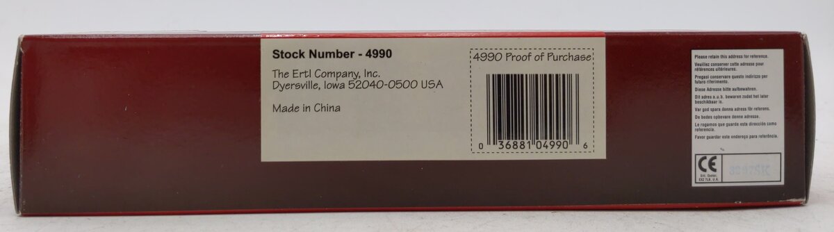 Ertl 4990 HO Scale AT & SF 50' USRA Double Sheathed Boxcar