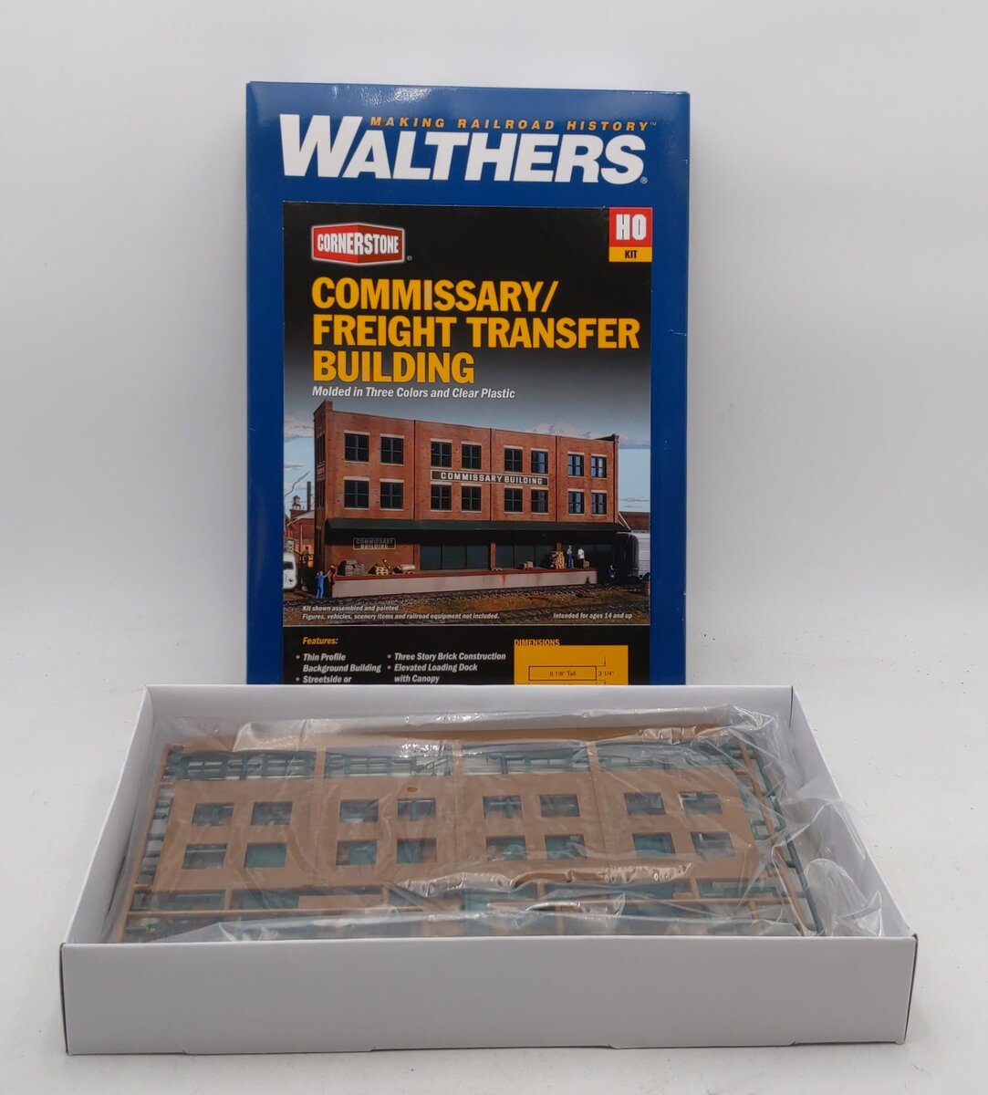Walthers 933-3173 HO Scale Commissary/Freight Transfer Background Building Kit