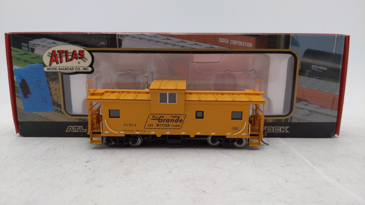 Atlas 6204-1 HO Scale D&RGW Extended Vision Caboose #01504 NIB