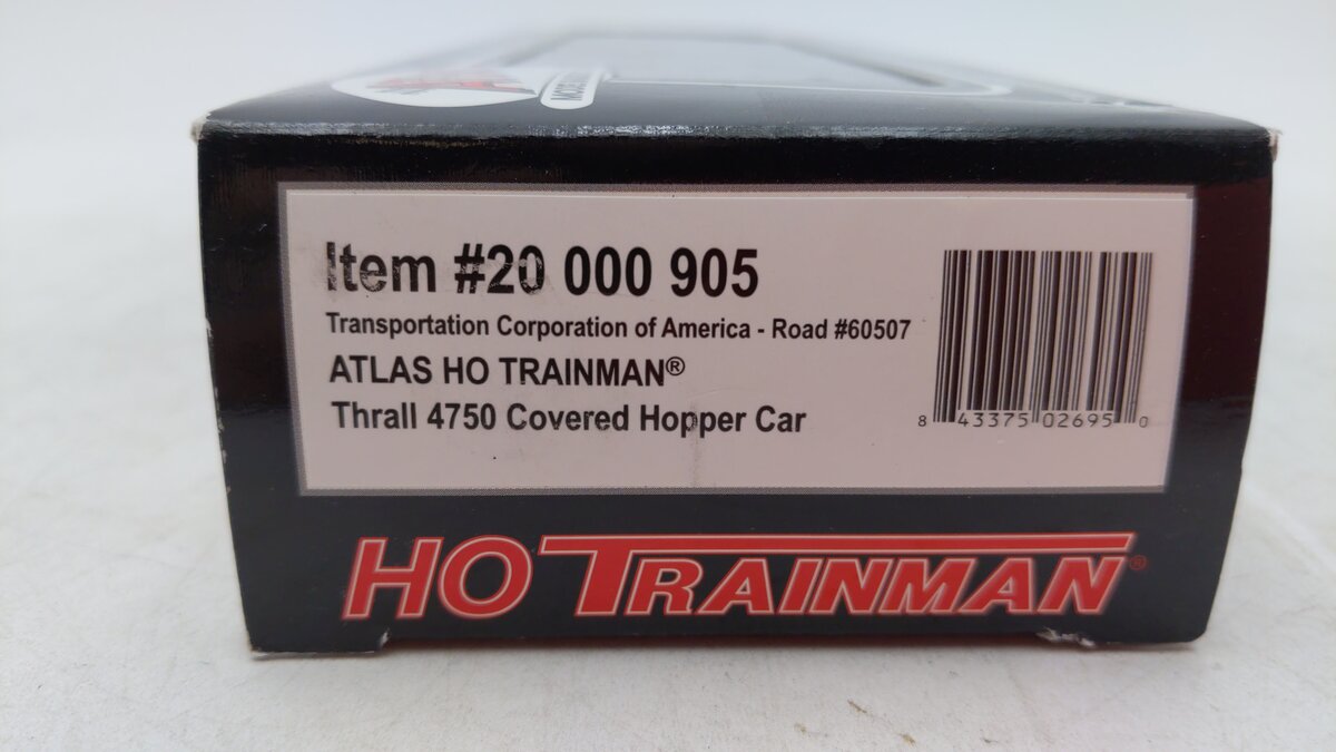 Atlas 20000905 HO TCAX Trainman Thrall 4750 Covered Hopper Car #60507
