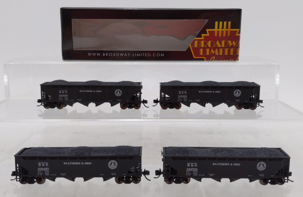 Broadway Limited 7420 N B&O ARA 70-Ton Quad Hopper Pack A (Pack of 4)
