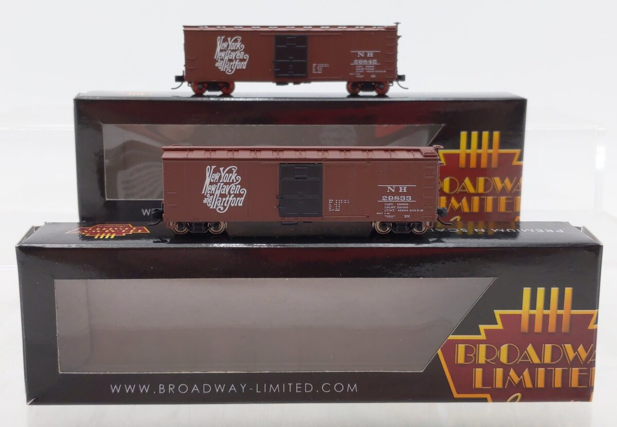 Broadway Limited 7279 N New Haven 40' Steel Boxcar (Pack of 2)
