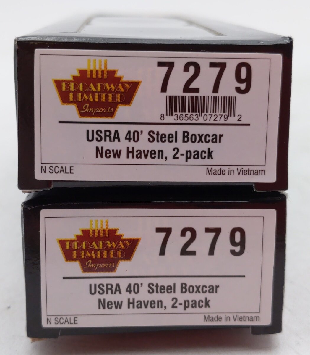 Broadway Limited 7279 N New Haven 40' Steel Boxcar (Pack of 2)