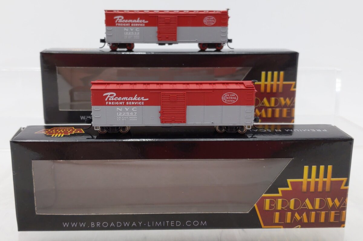 Broadway Limited 7282 N New York Central Pacemaker 40' Steel Boxcar (Pack of 2)