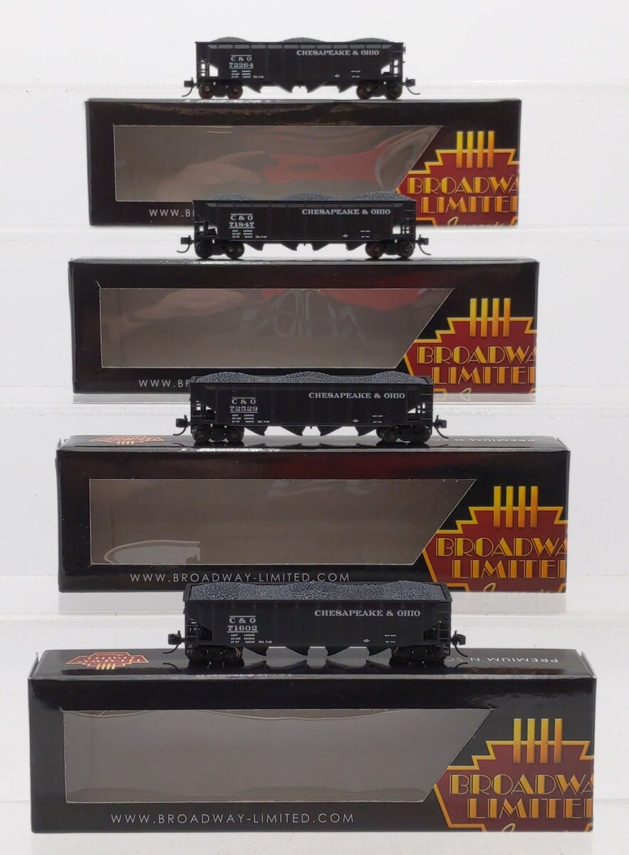 Broadway Limited 7426 N C&O ARA 70-Ton Quad Hopper Pack A (Pack of 4) LN/Box