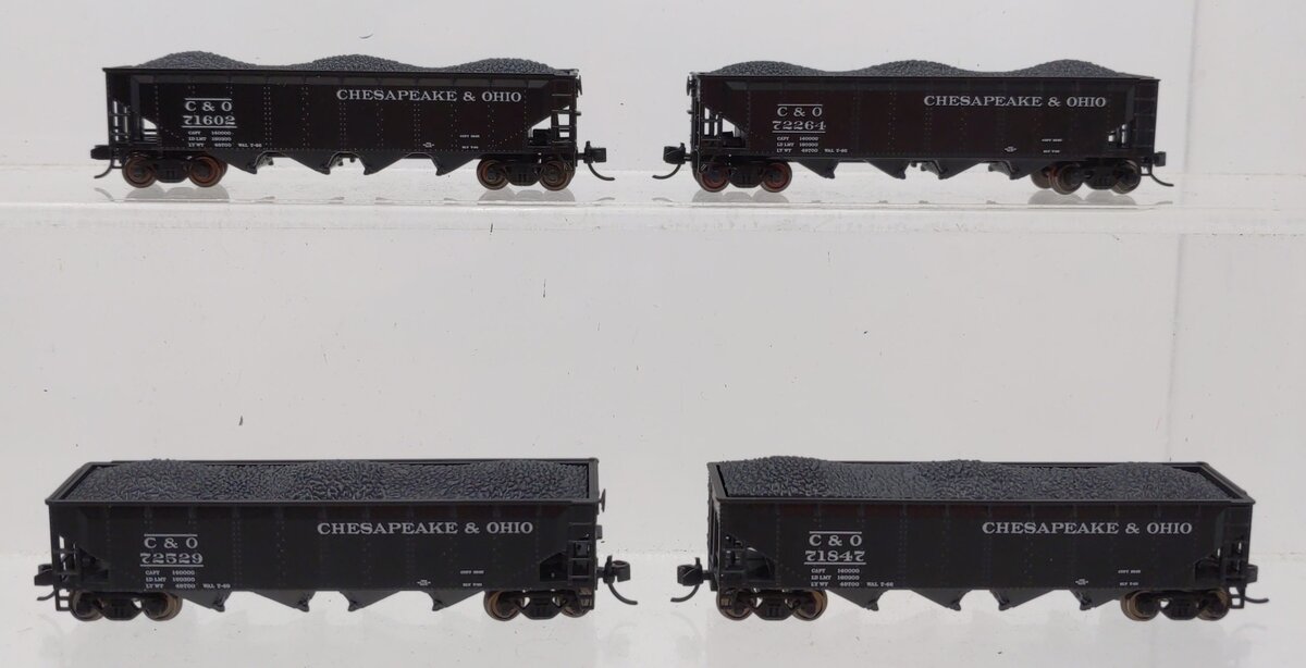 Broadway Limited 7426 N C&O ARA 70-Ton Quad Hopper Pack A (Pack of 4) LN/Box