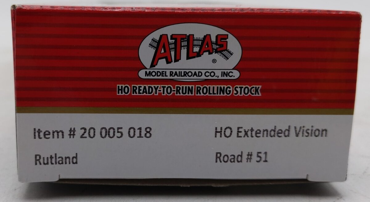 Atlas 20005018 HO Scale Rutland Extended Vision Caboose #51 (Green/Yellow)