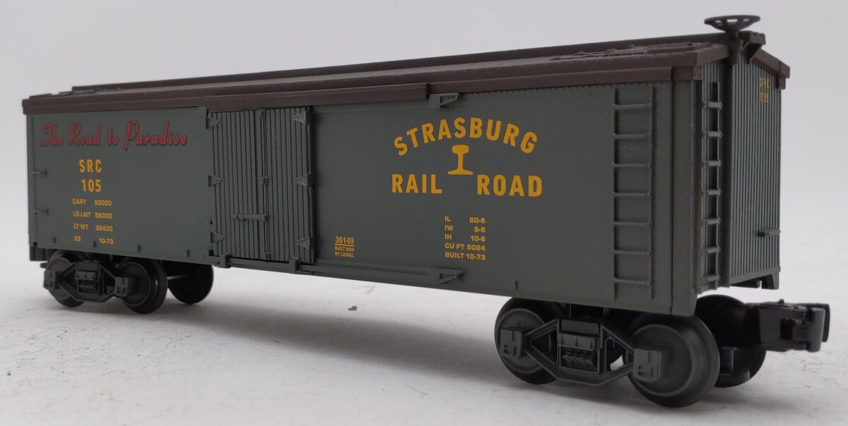 Lionel 6-36149 O Gauge Strasburg Wood-sided Reefer #105 LN/Box