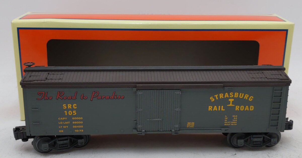 Lionel 6-36149 O Gauge Strasburg Wood-sided Reefer #105 LN/Box
