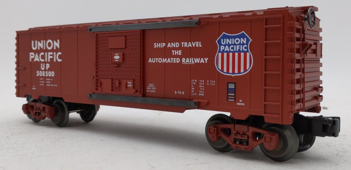 Lionel 6-39207 O Gauge Union Pacific Ship & Travel Boxcar #508500 NIB