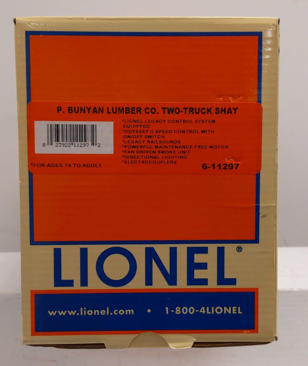 Lionel 6-11297 O Scale Paul Bunyan 2-Truck Legacy Shay Locomotive #18