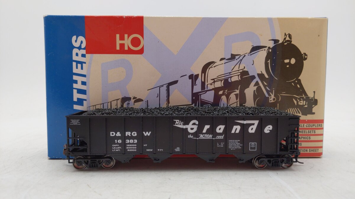 Walthers 910-1958 HO Denver & Rio Grande Western 50' 100-Ton 4-Bay Hopper #16662