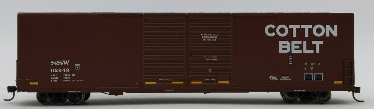Athearn G4134 HO SSW Cotton Belt 60' Double Door Boxcar #62649 VG