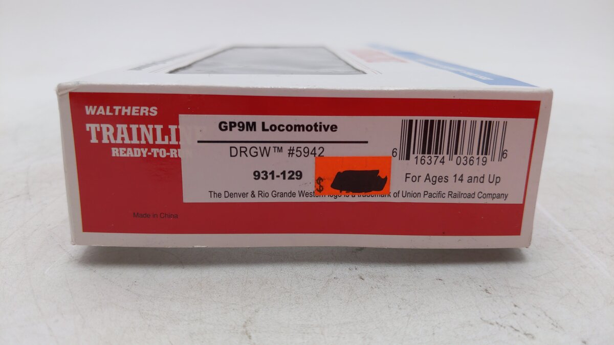 Walthers 931-129 Denver & Rio Grande Western GP9M Locomotive #5942 LN/Box