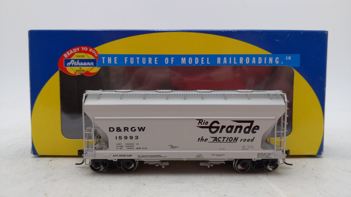 Athearn 95953 HO Scale D&RGW ACF 2970 Covered Hopper #15993