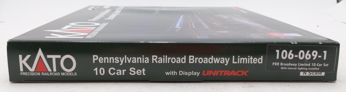 Kato 106-069-1 N Pennsylvania 10-Car Set with Interior Lighting Pre-Installed