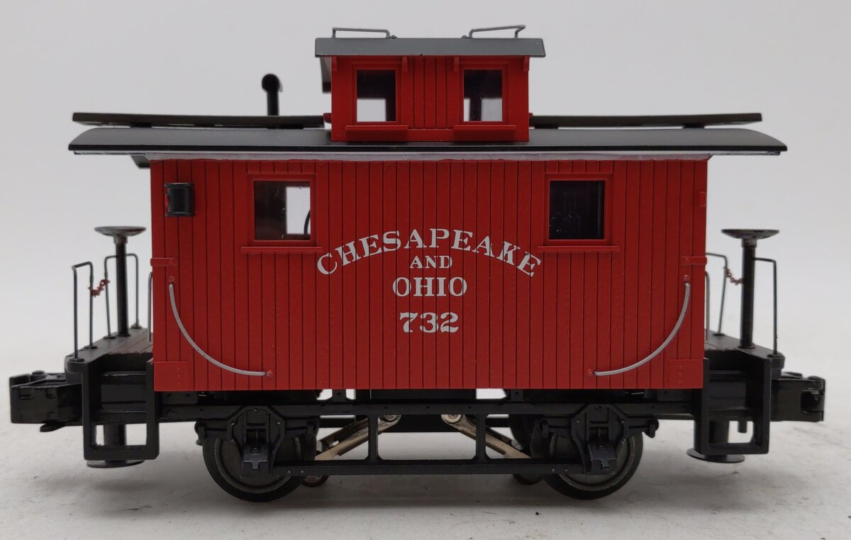 MTH 20-91452 O Gauge Chesapeake & Ohio Bobber Caboose #732