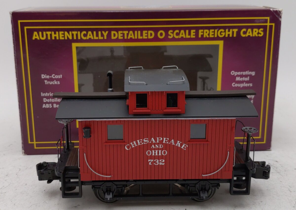 MTH 20-91452 O Gauge Chesapeake & Ohio Bobber Caboose #732
