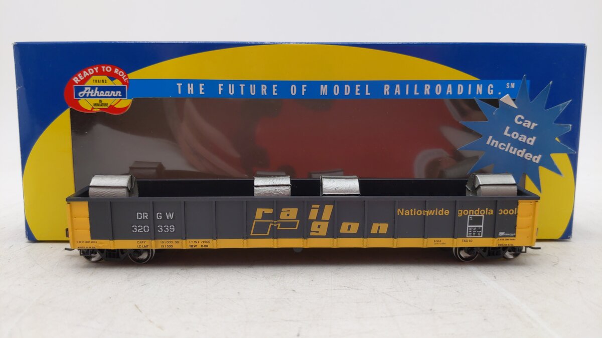 Athearn 92829 HO Scale Rio Grande 52' Mill Gondola w/Load #320339
