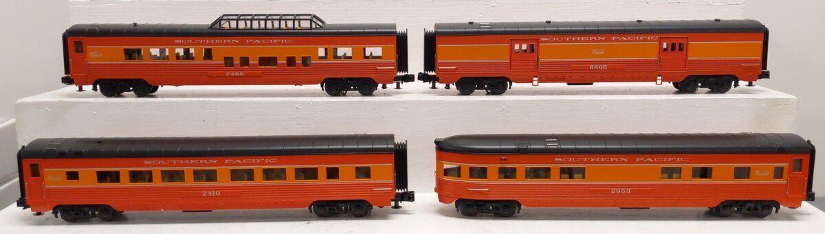 MTH 30-67320 O Southern Pacific 60' Streamlined Passenger Car Set (Set of 4) NIB