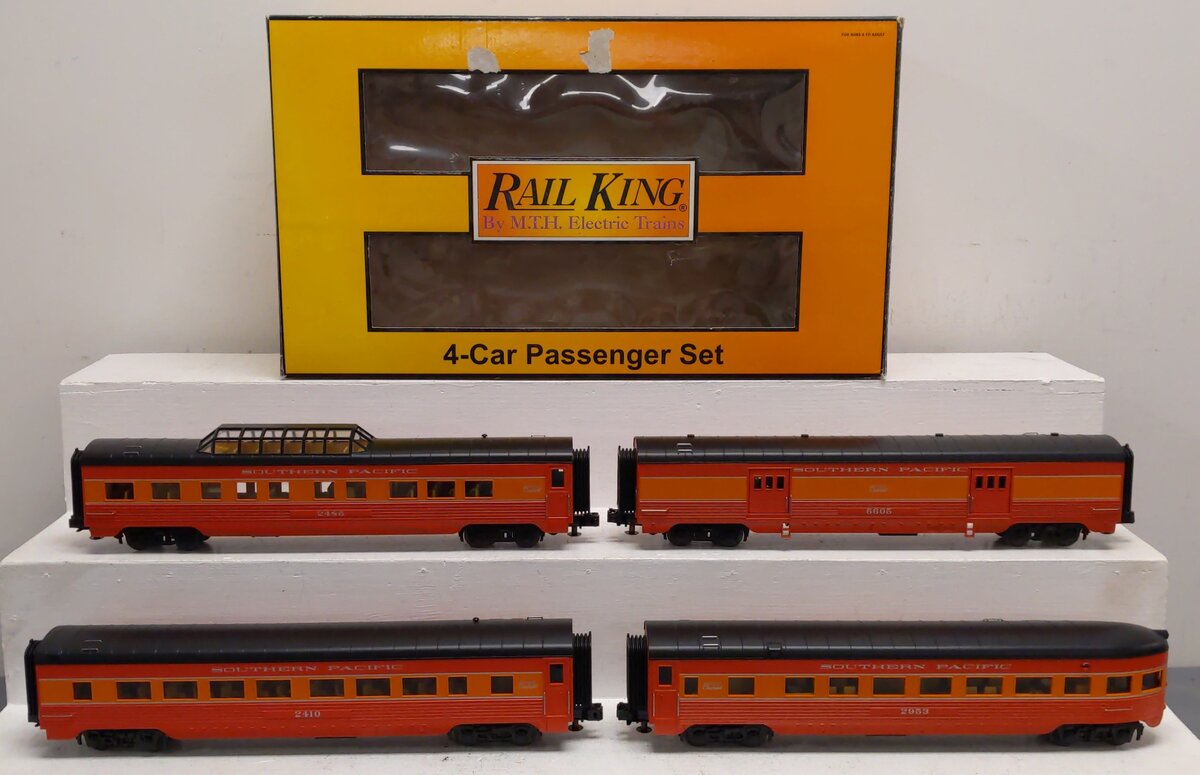 MTH 30-67320 O Southern Pacific 60' Streamlined Passenger Car Set (Set of 4) NIB